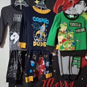 2T- TMNT Sweatpant, plus Kids Graphic Pajama Sets Dinosaur, Space